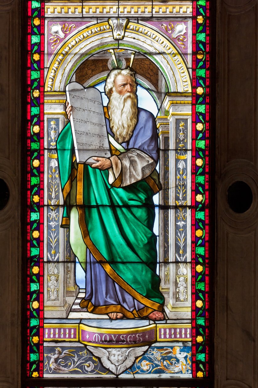 Genova, Duomo (St. Lawrence-katedralen), kapellet til døperen Johannes: fargede briller av Pompeo Bertini av Pompeo Bertini