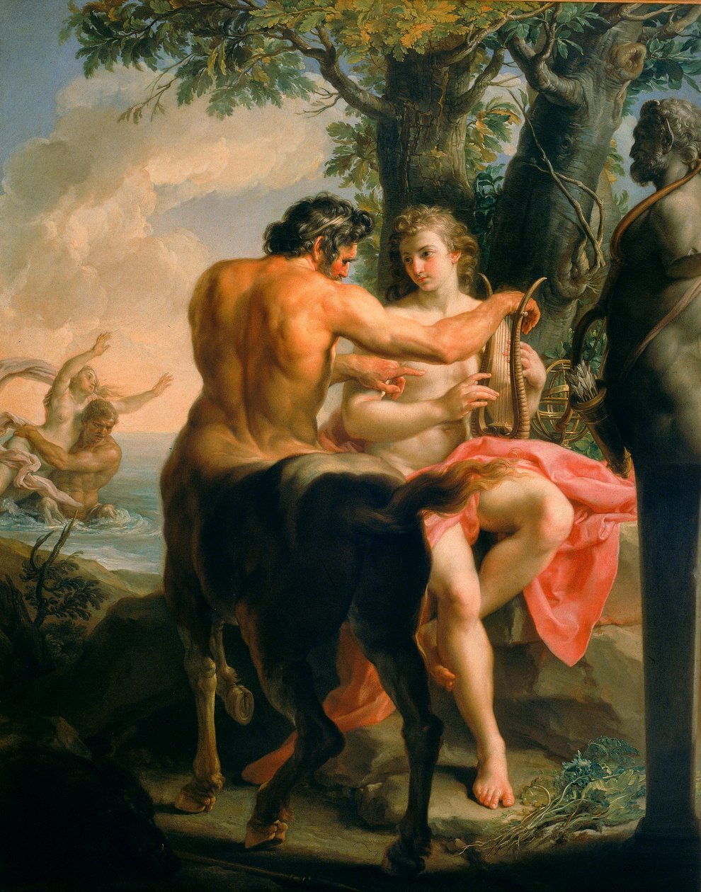 Akilles og Kentauren Chiron av Pompeo Girolamo Batoni