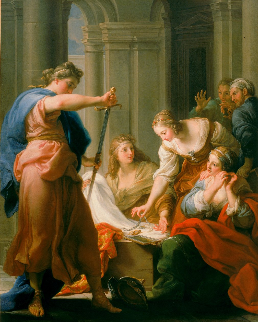 Achilles ved hoffet i Lycomedes av Pompeo Girolamo Batoni