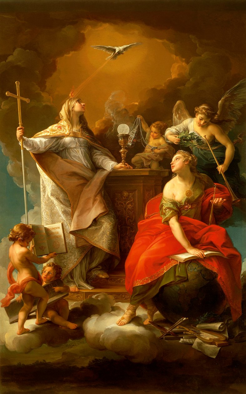 Allegory of Religion, av Pompeo Batoni (1708-1787). av Pompeo Girolamo Batoni