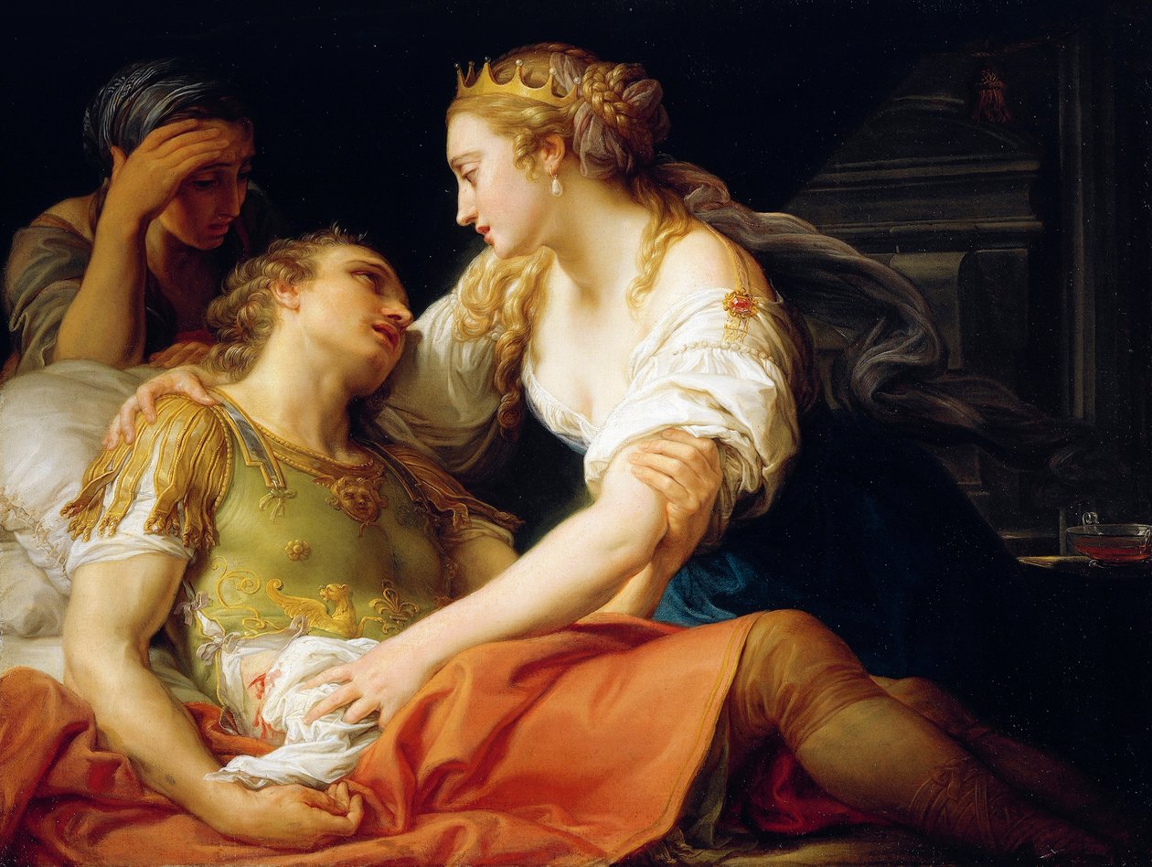 Mark Antonys død av Pompeo Girolamo Batoni