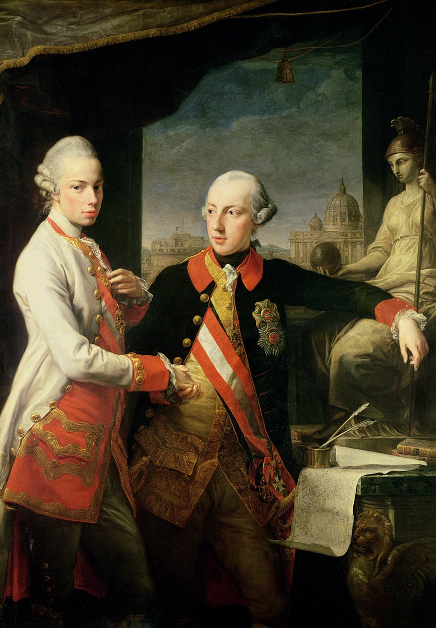 Kaiser Joseph II (1741–90), og storhertug Leopold av Toscana av Pompeo Girolamo Batoni