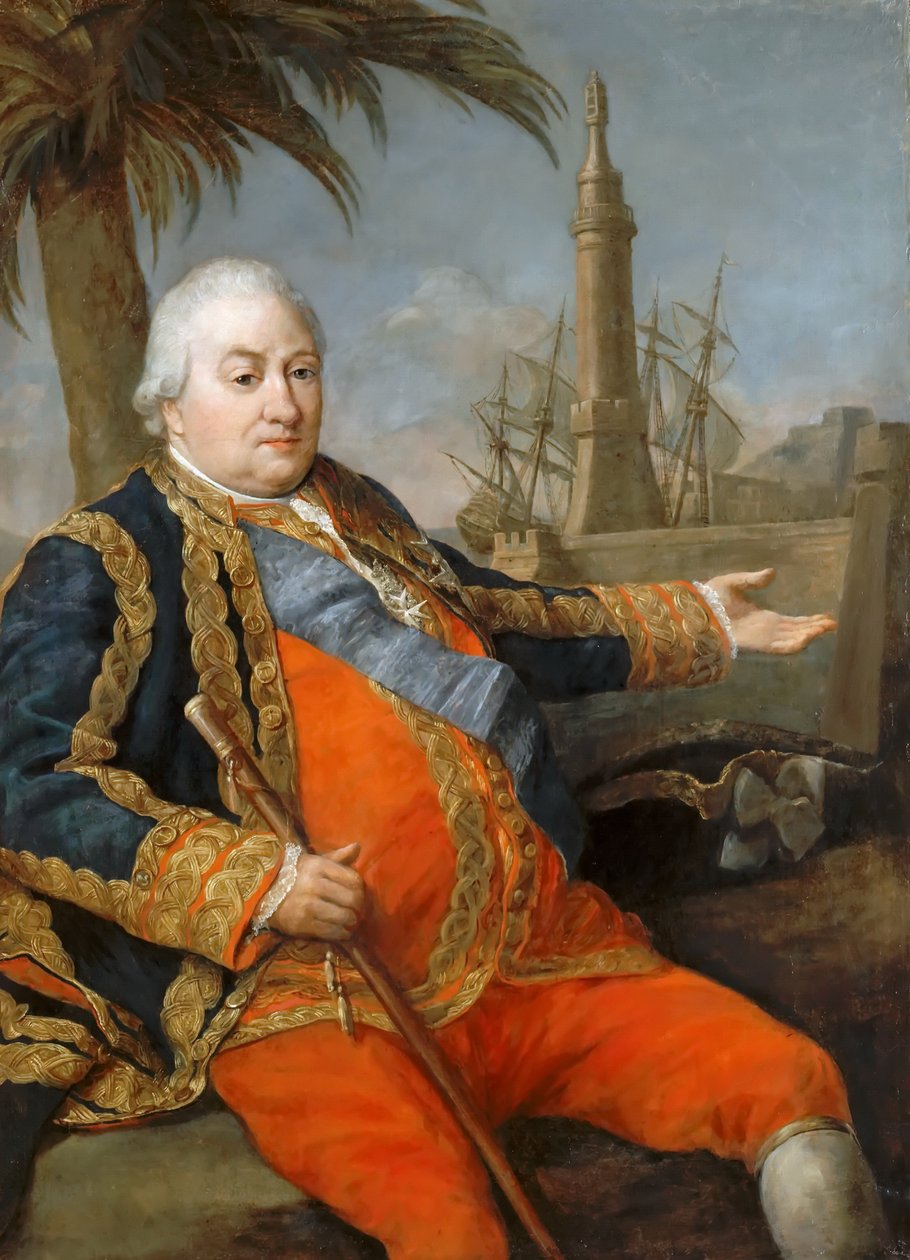 Pierre André de Suffren av Saint Tropez 1729-1788 av Pompeo Girolamo Batoni