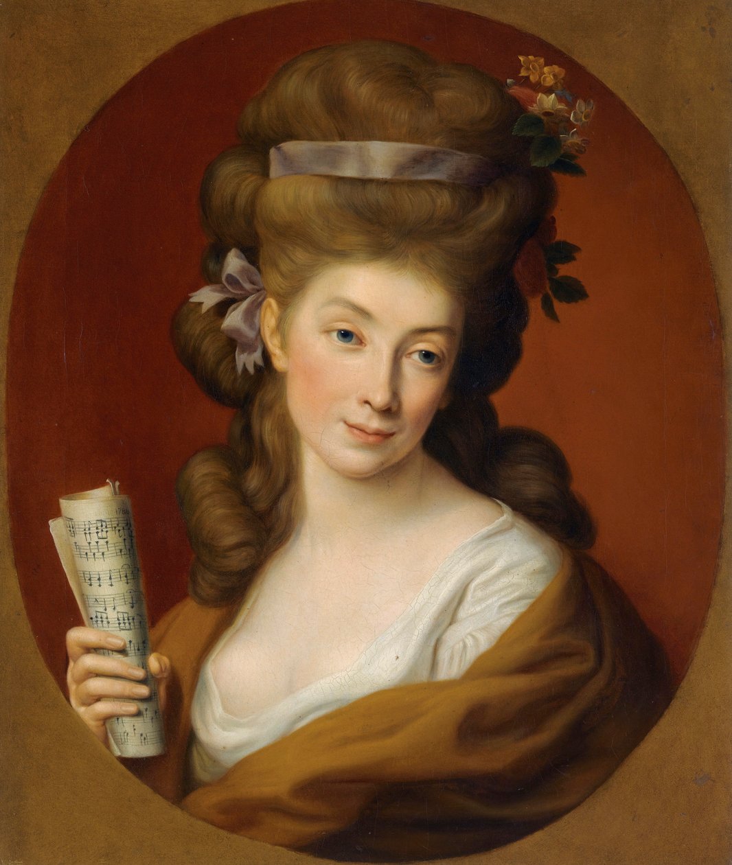 "" Portrait de la noble polonaise Izabela Lubomirska "" (Portrett av prinsesse Izabela Elzbieta Potocka, født Lubomirska (1736-1816)) Peinture de Pompeo Batoni (1708-1787) - 1780 - Olje på lerret Samling Dim 65. cmx Privat av Pompeo Girolamo Batoni