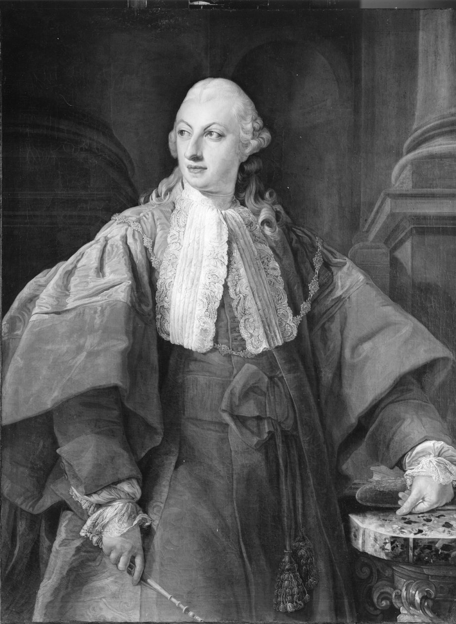 Portrett av prins Abbondio Rezzonico som senator i Roma av Pompeo Girolamo Batoni