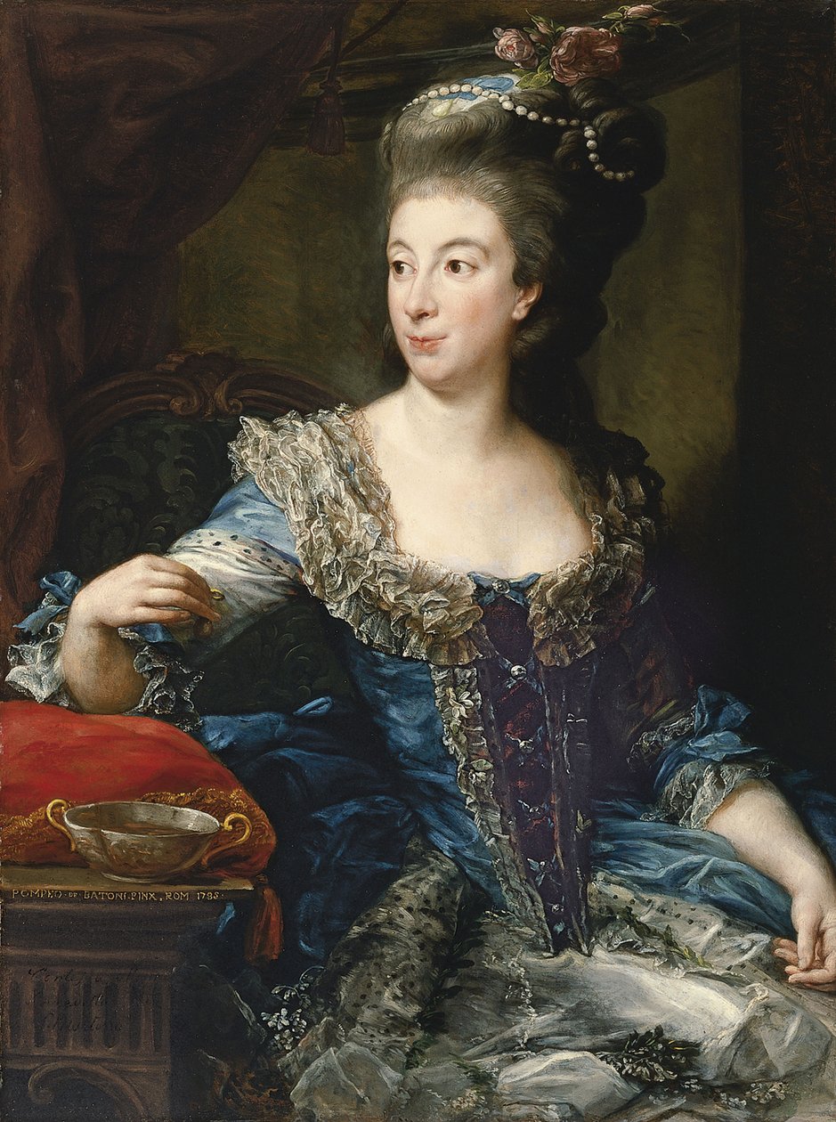 Portrett av grevinnen Maria Benedetta di San Martino av Pompeo Girolamo Batoni