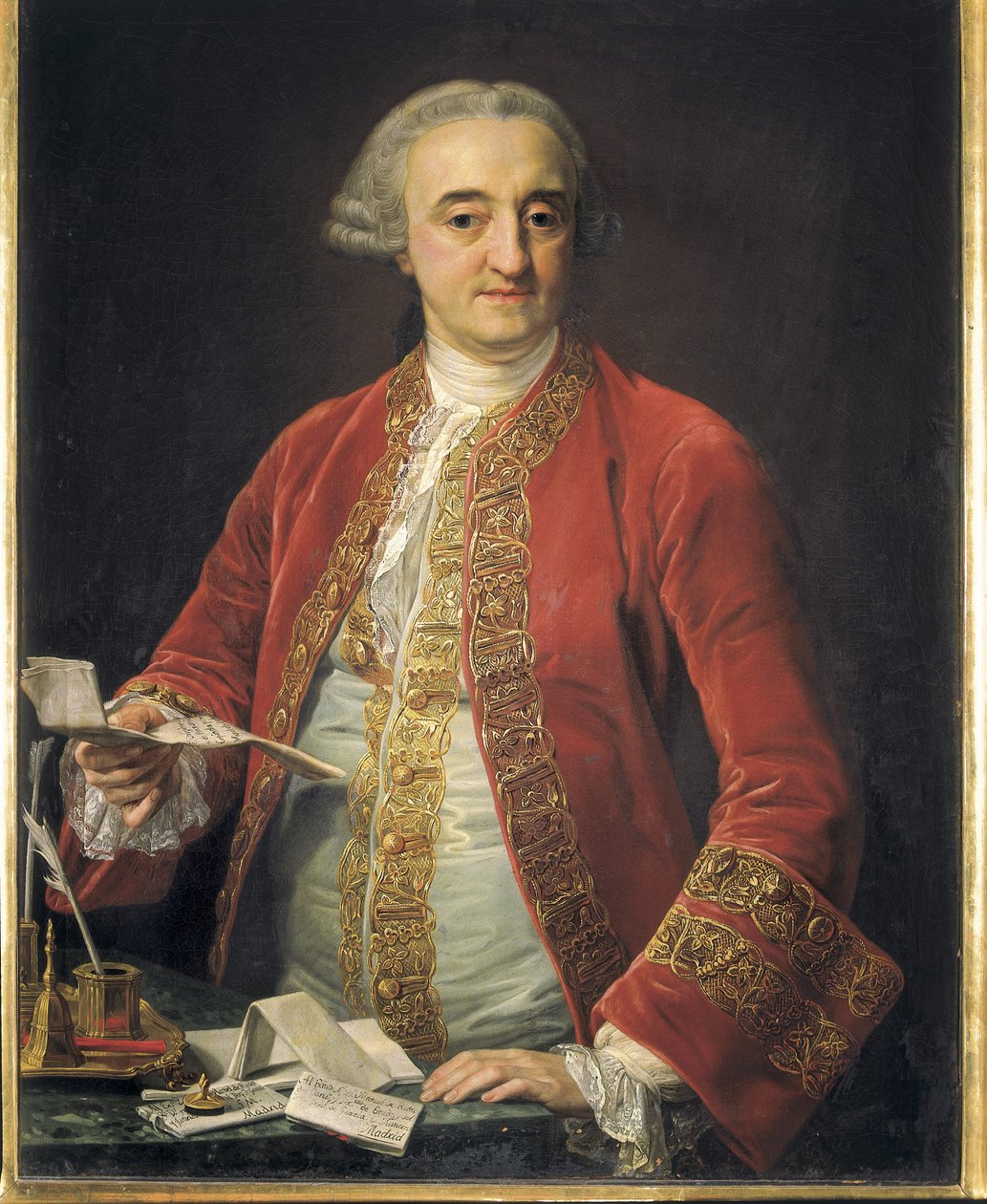 RODA, Manuel Roda y Arrieta, merker av (1706-1782). Spansk politisk (olje på lerret) av Pompeo Girolamo Batoni
