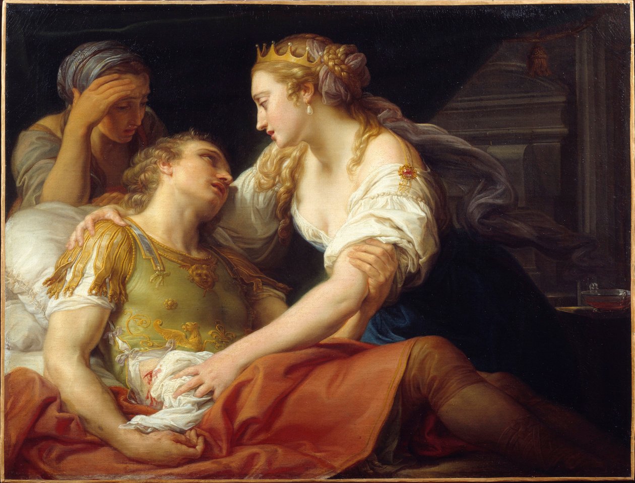 Døden til Marc Antoine, den romerske politikeren og general Marc Antoine (Marcus Antonius) (83-30 f.Kr.) døde i armene til Kleopatre. Maleri av Pompeo Batoni (1708-1787) 1760 Brest, Museum of Fine Arts av Pompeo Girolamo Batoni