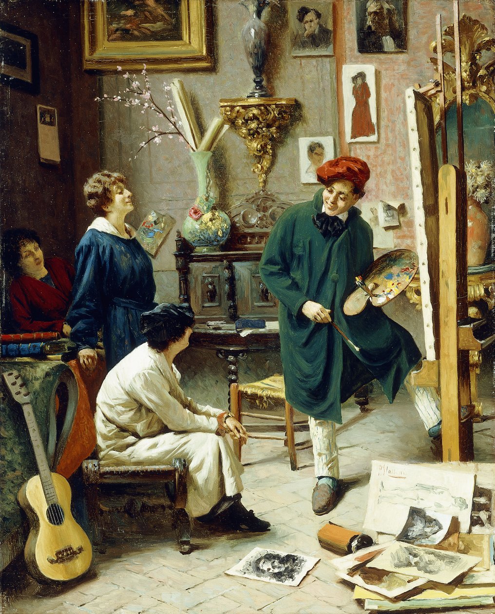 Kunstnerens studio, av Pompeo Massani