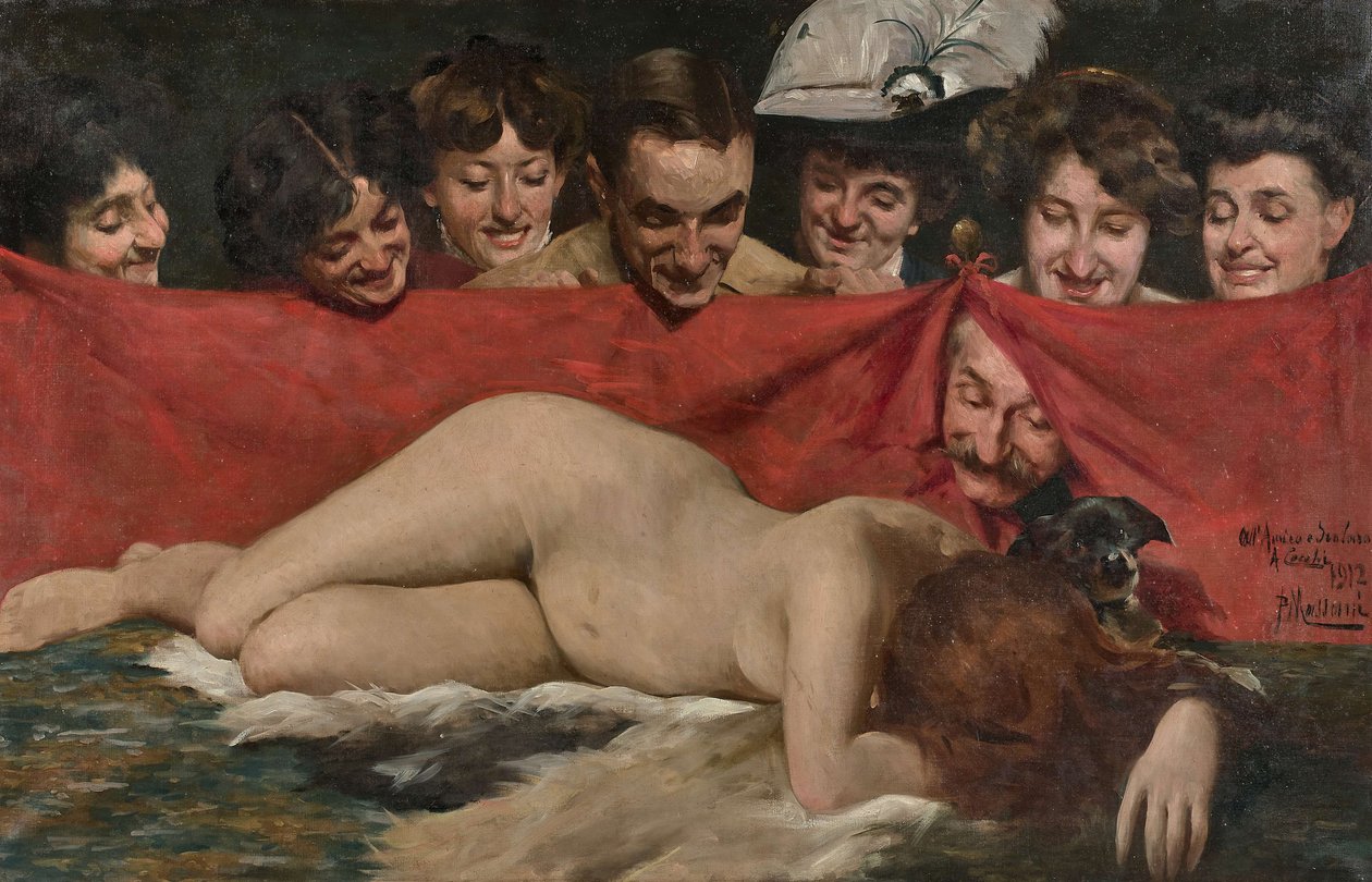 Kikkshowet The voyeurs, 1912. av Pompeo Massani