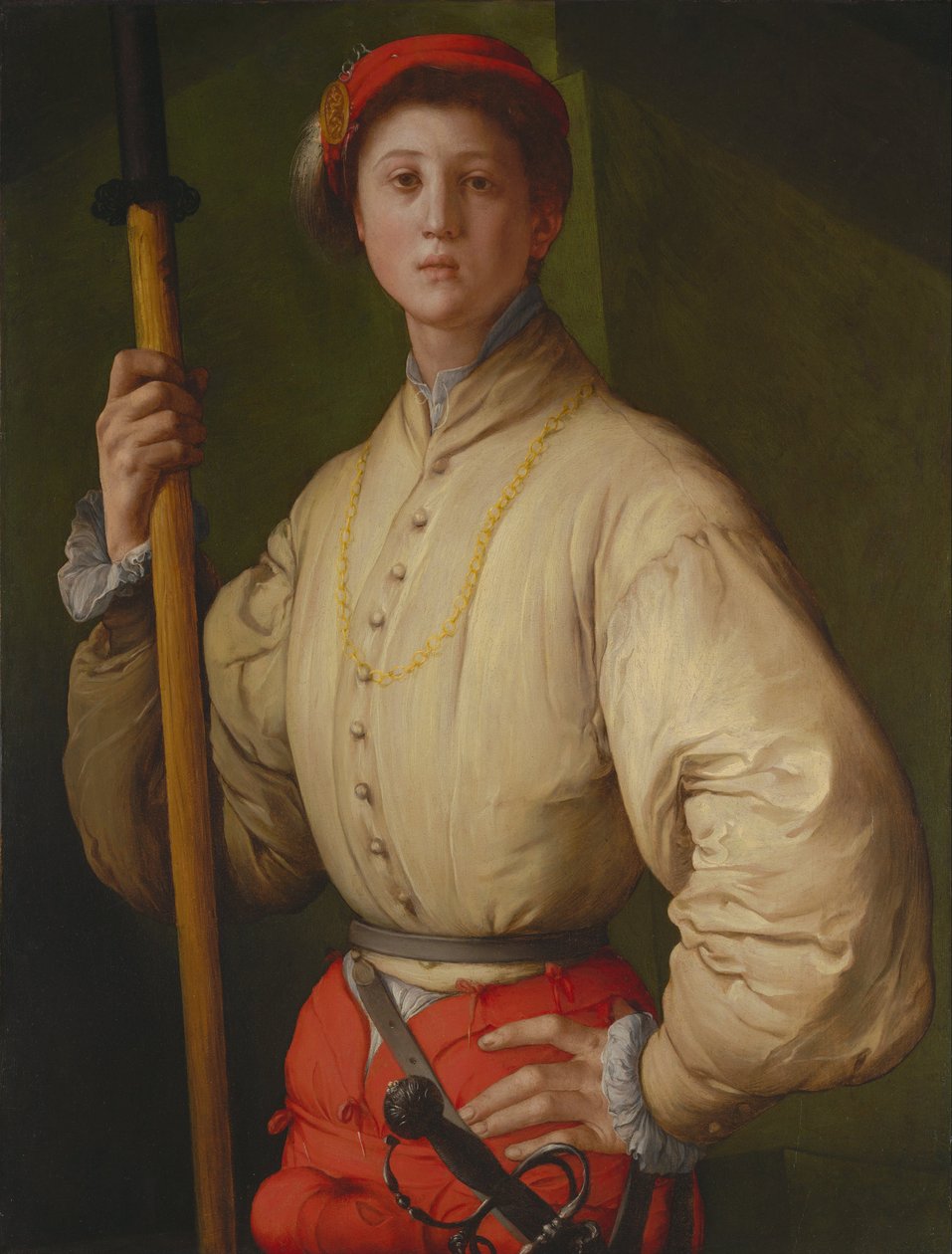 Portrett av en Halberdier Francesco Guardi, 1528-1530 av Jacopo Pontormo