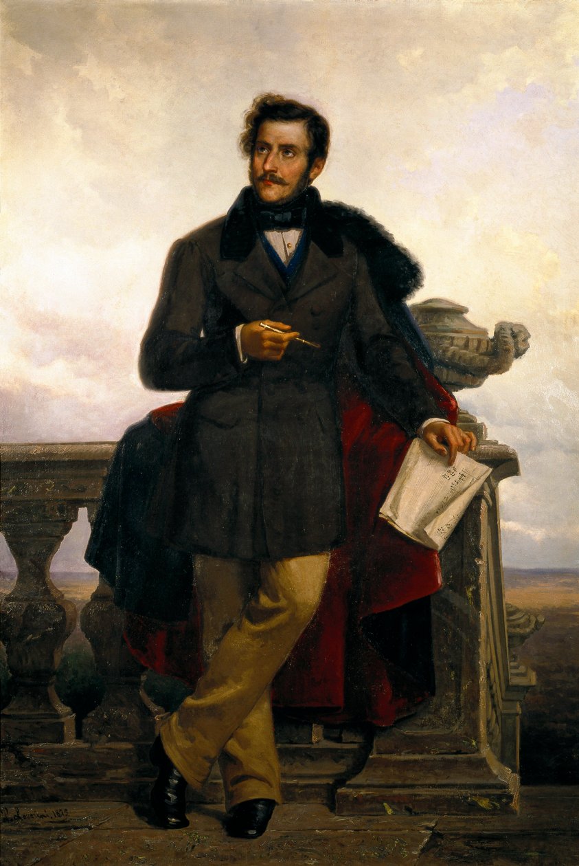 Portrett av Gaetano Donizetti av Ponziano Loverini