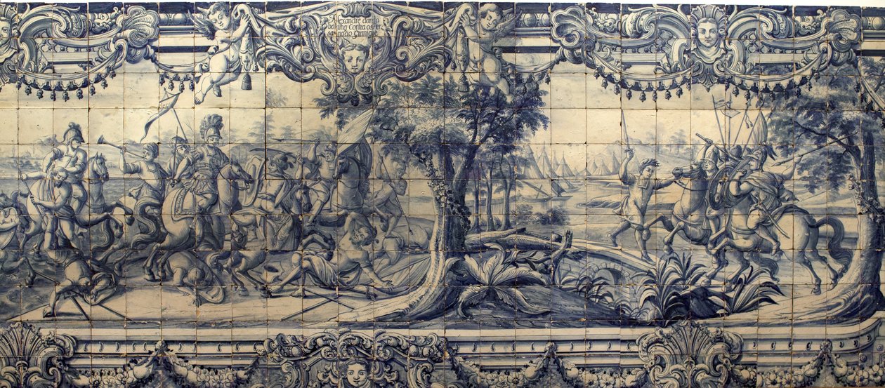 Alexander den store (356-323 f.Kr.) kjemper mot perserne - Plaque d