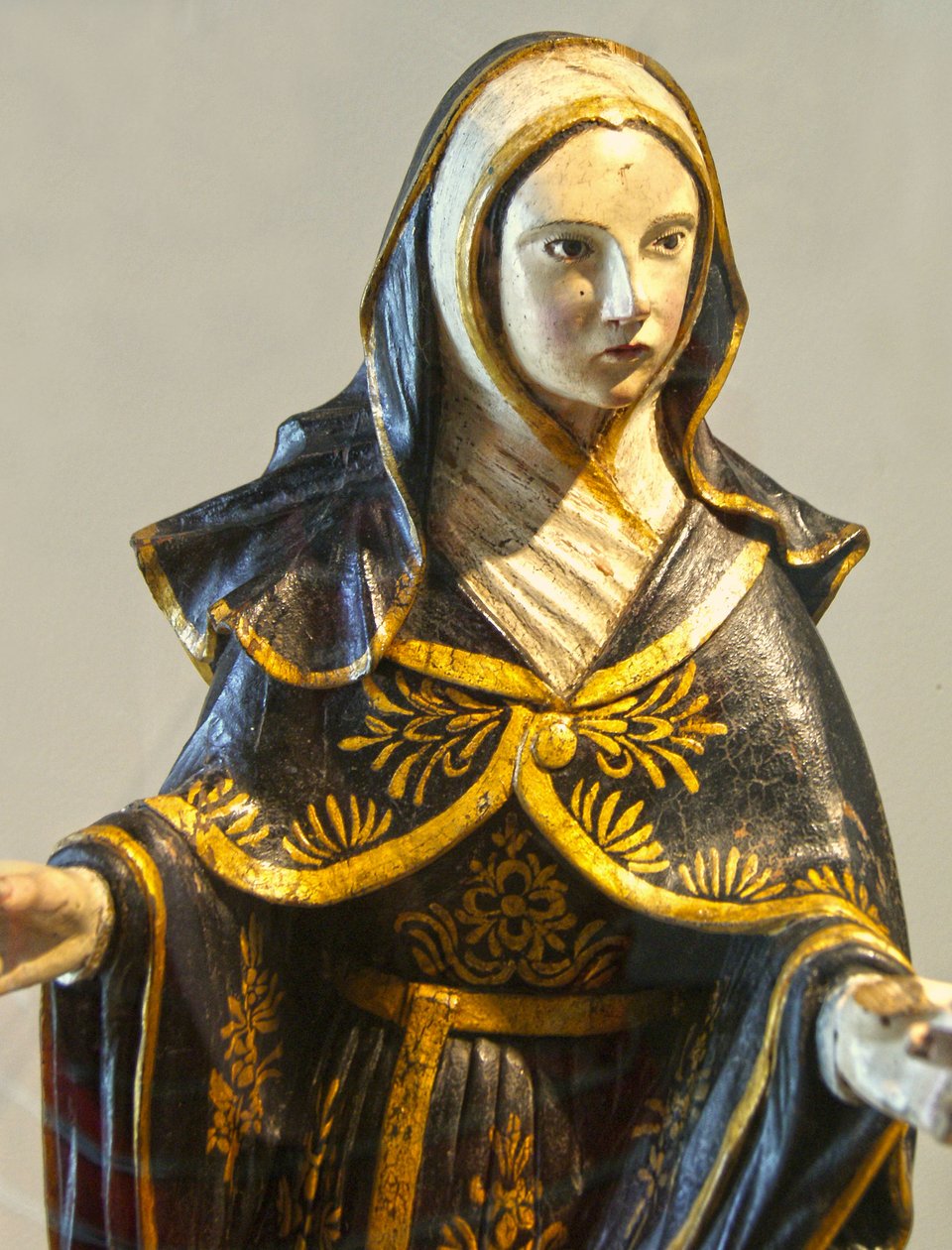 Utskåret statue av Jomfru Maria, Portugal ca. 1462 (malt tre) av Portuguese School