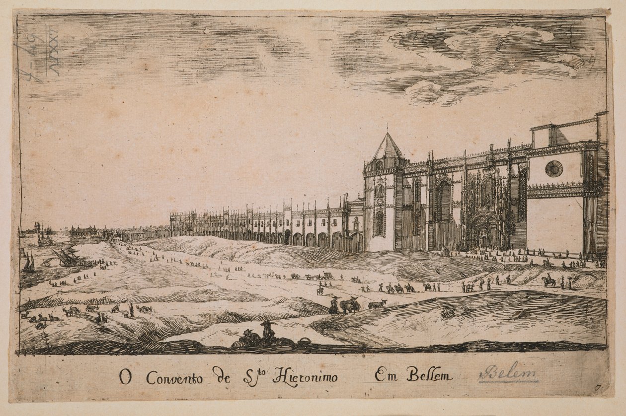 Jeronimos kloster i Belem-distriktet, Portugal 1662 av Portuguese School
