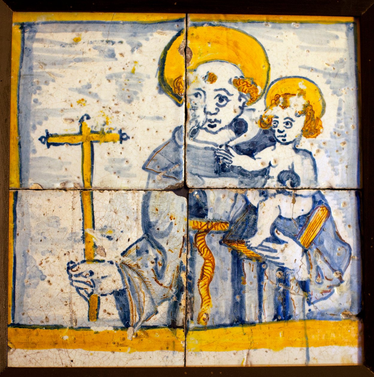 Sankt Antonius av Lisboa (sankt Antonius av Lisboa, glasert keramikk av Portuguese School