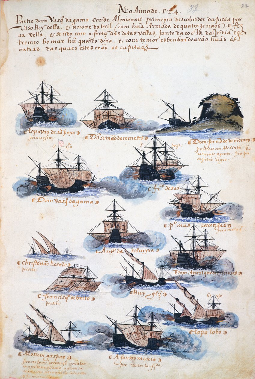 Reiser til Vasco da Gama, den portugisiske ekspedisjonen av Portuguese School