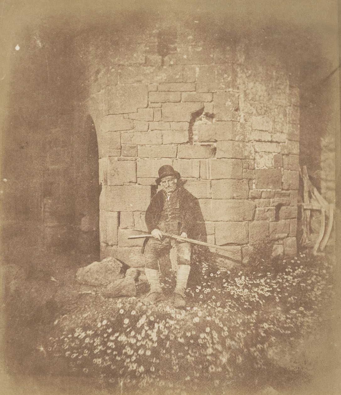 The Old Gamekeeper, ca. 1844. av Possibly by David Kinnebrook.
