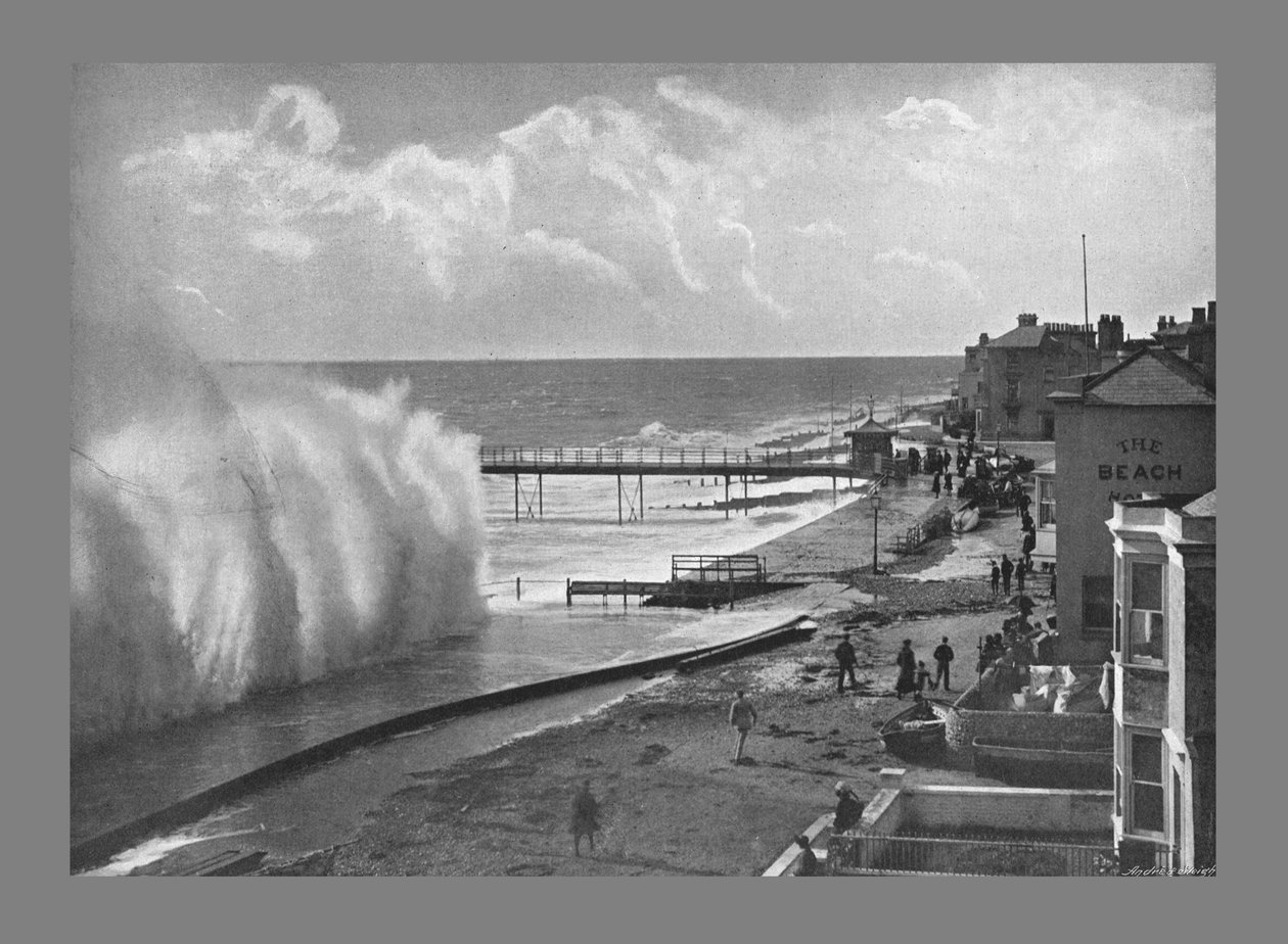 Et stort hav ved Bognor. c1900 av Poulton and Co