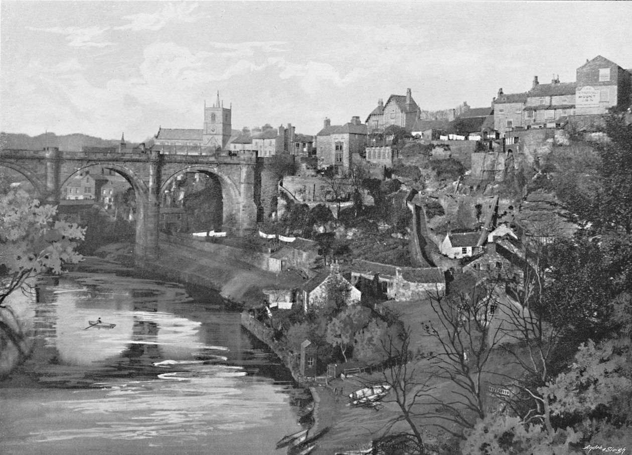 Knaresborough, fra slottet, c1896 av Poulton and Co