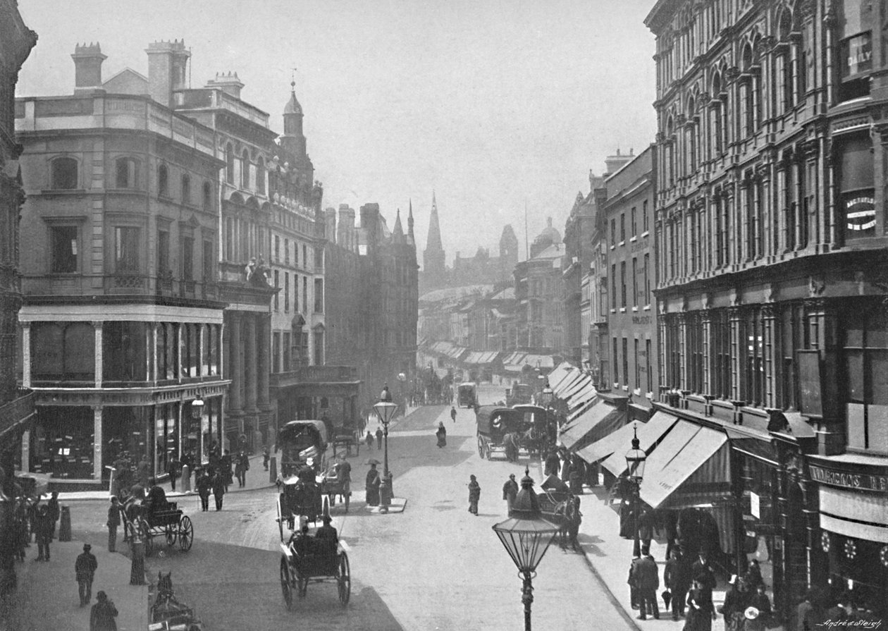 New Street, Birmingham, c1896 av Poulton and Co