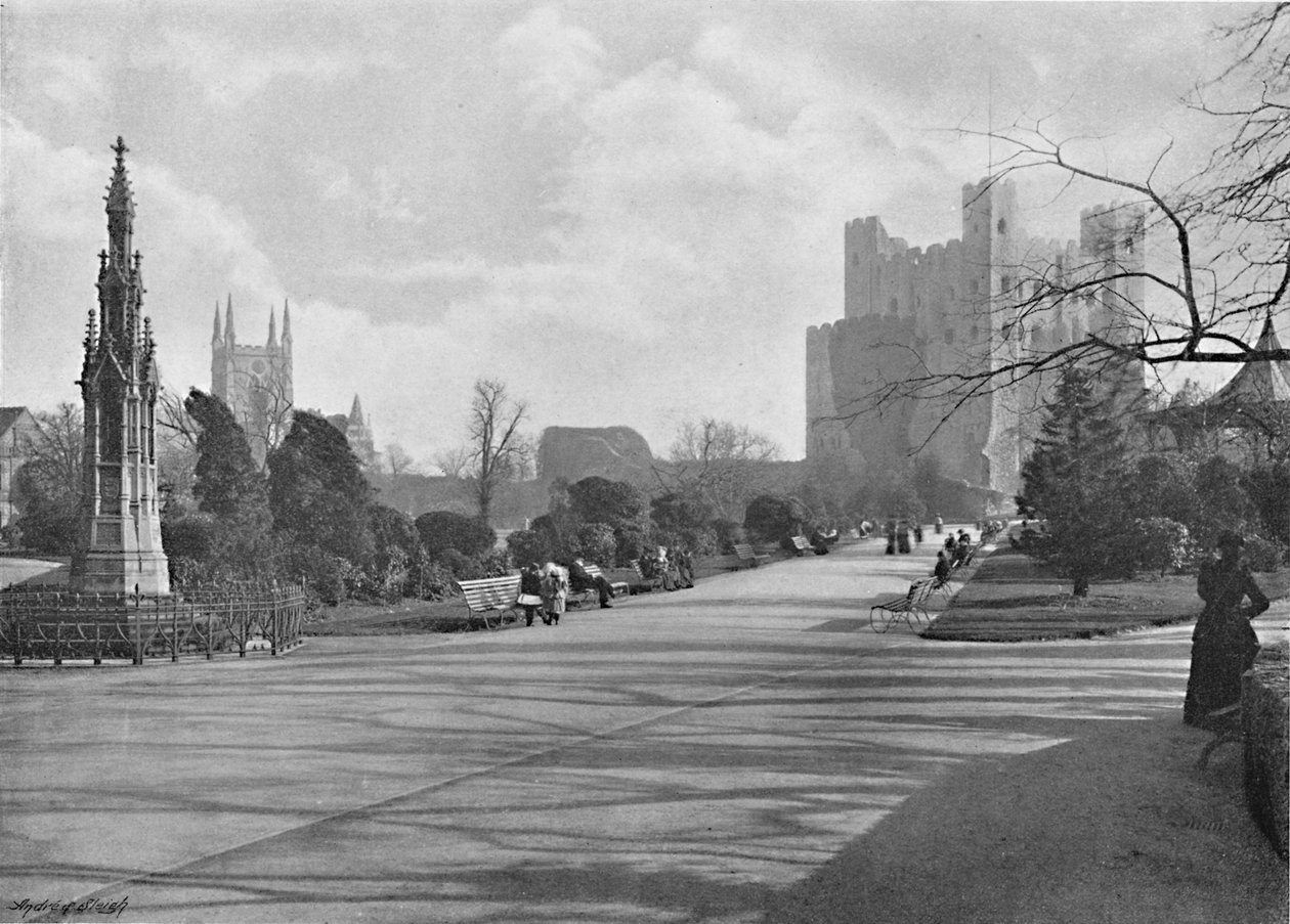Rochester Castle, c1896 av Poulton and Co
