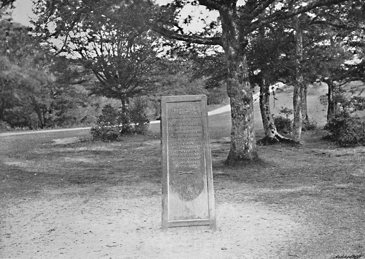 Rufus Stone, New Forest, c1896 av Poulton and Co