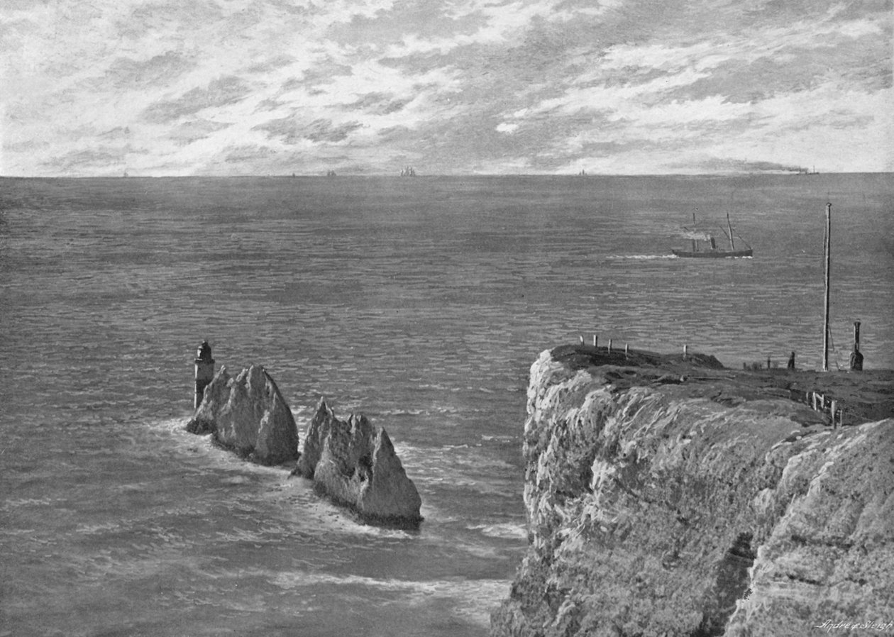 The Needles, Isle of Wight, c1896 av Poulton and Co