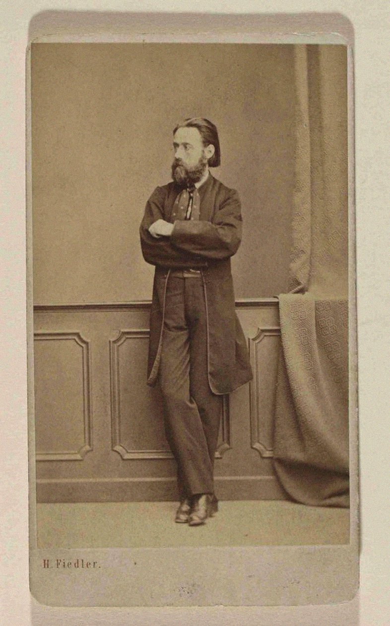 Portrett av komponisten Bedrich Smetana, ca 1866. av Prague . Photo studio H. Fiedler