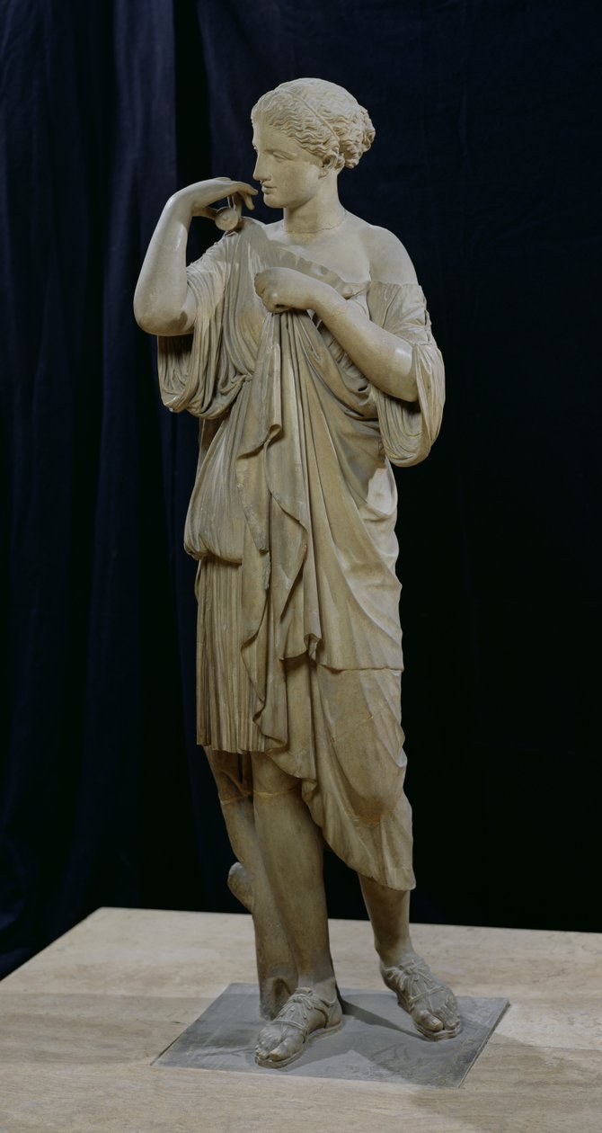 Diana av Gabii (marmor) (se også 98013) av Praxiteles