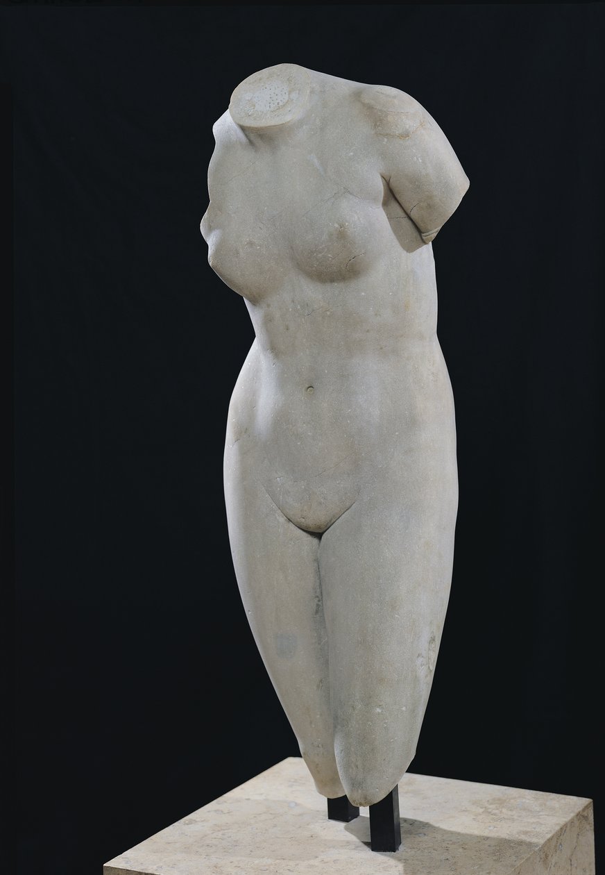 Torso av Venus of Cnidos (marmor) av Praxiteles