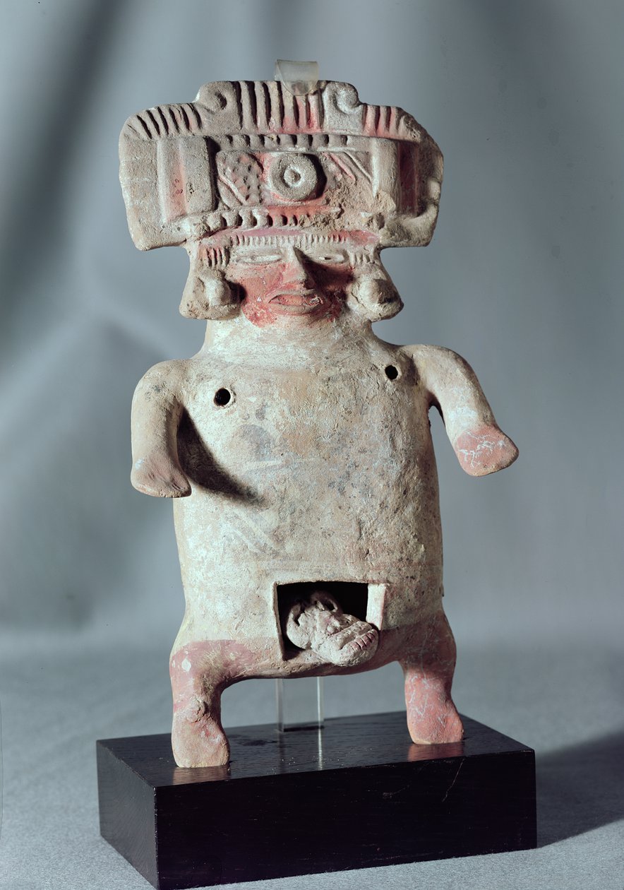 Statuett av en fødende kvinne (terrakotta) (se også 236075) av Pre Columbian