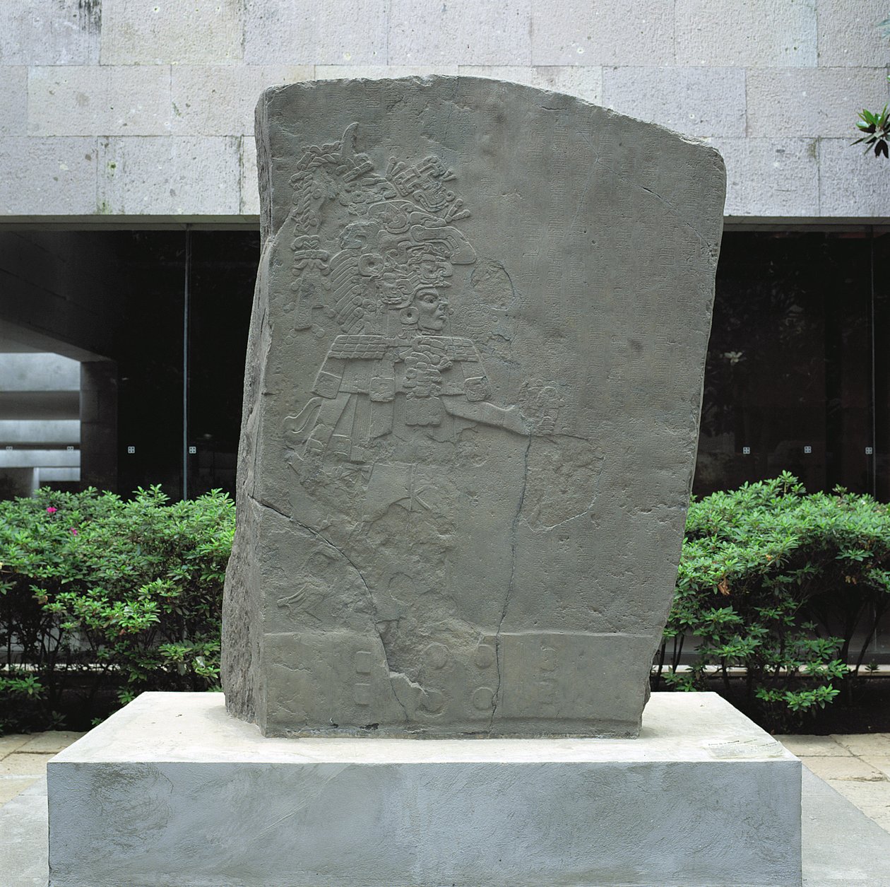 The Stela of La Mojarra, stela 1, sen preklassisk periode, ca. 143-156 e.Kr., Veracruz, Mexico av Pre Columbian