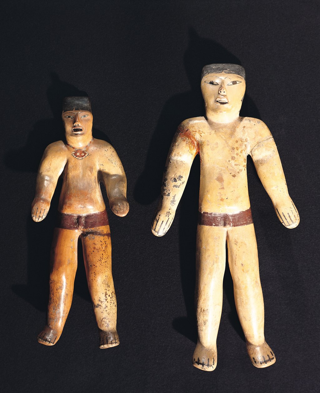 To mannlige statuetter, Recuay Culture (keramikk) av Pre Columbian