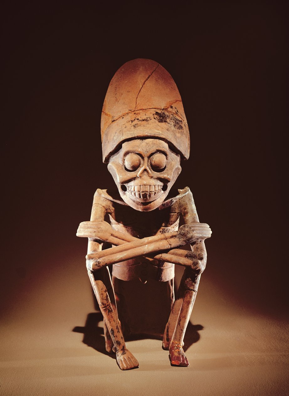 Mictlantecuhtli (Lord of Mictlan) Remojadas Style, fra Los Cerros, Tierra Blanca, Vera Cruz (keramikk) av Pre Columbian