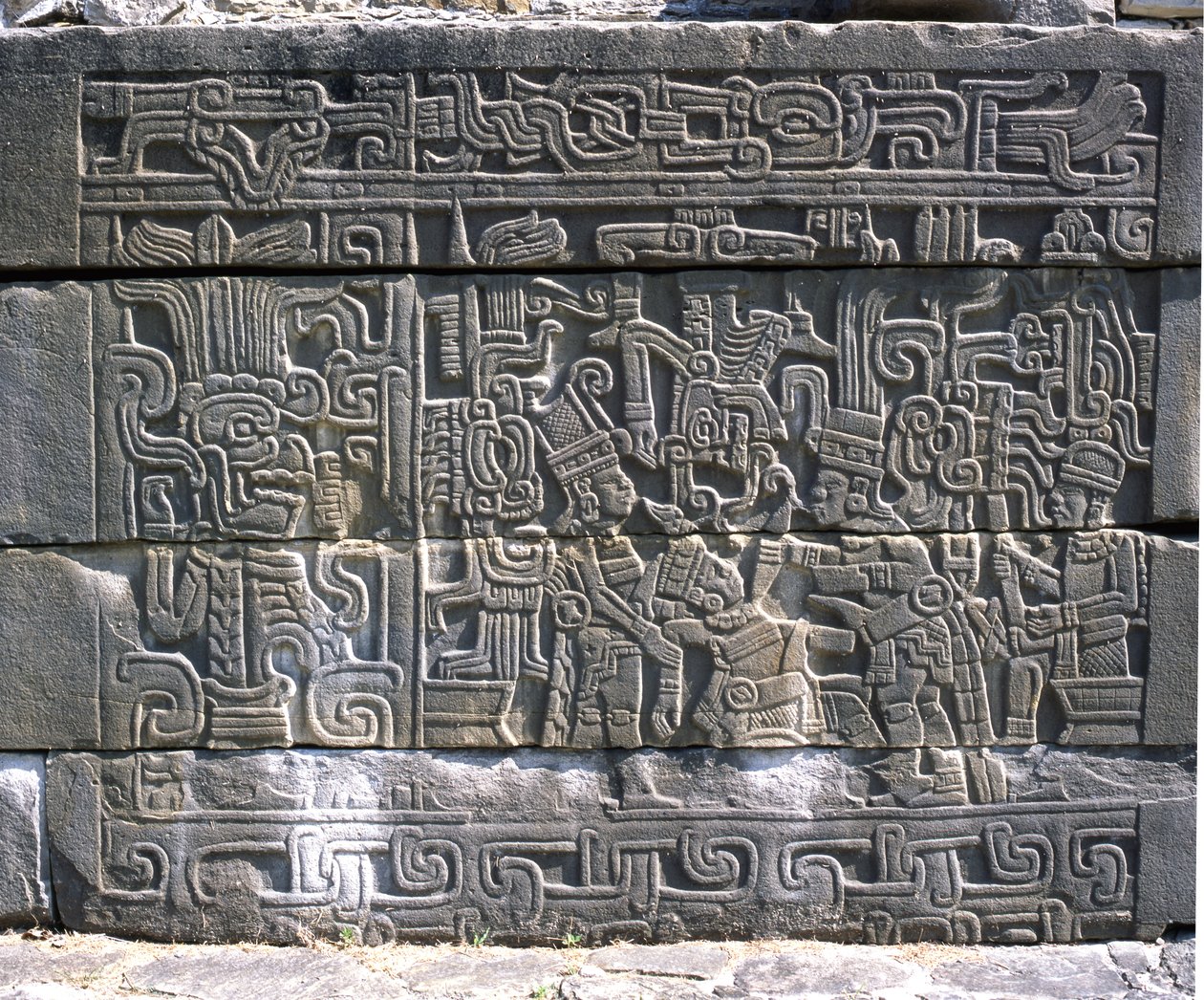 Nord-Øst-relieff, Nordmuren, Sør-ballbane, Sen klassisk periode av Pre Columbian