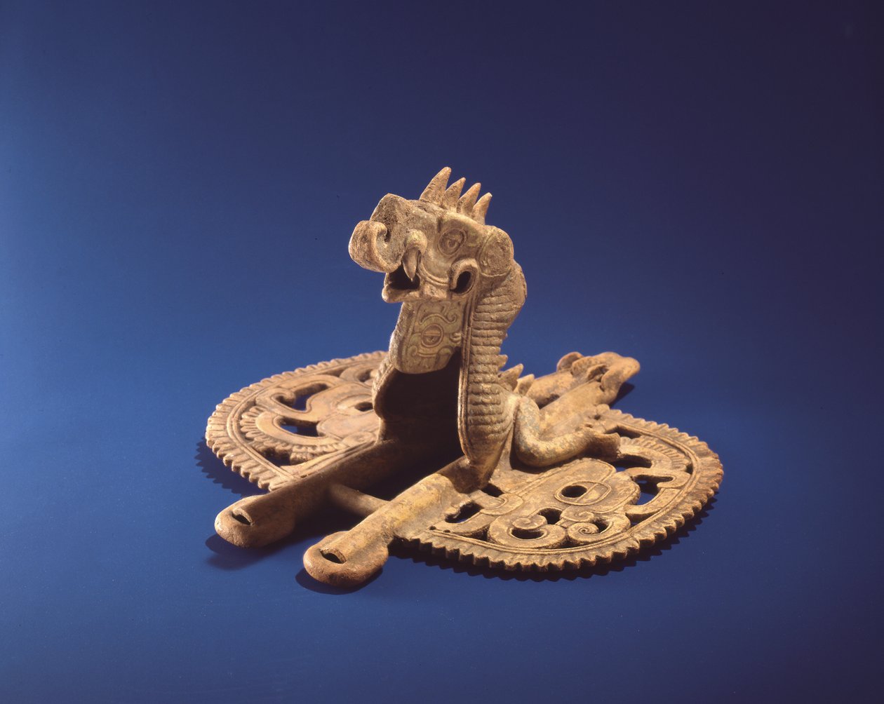 Dobbelfløyte, Vera Cruz (keramikk) (se også 232771) av Pre Columbian Pre Columbian
