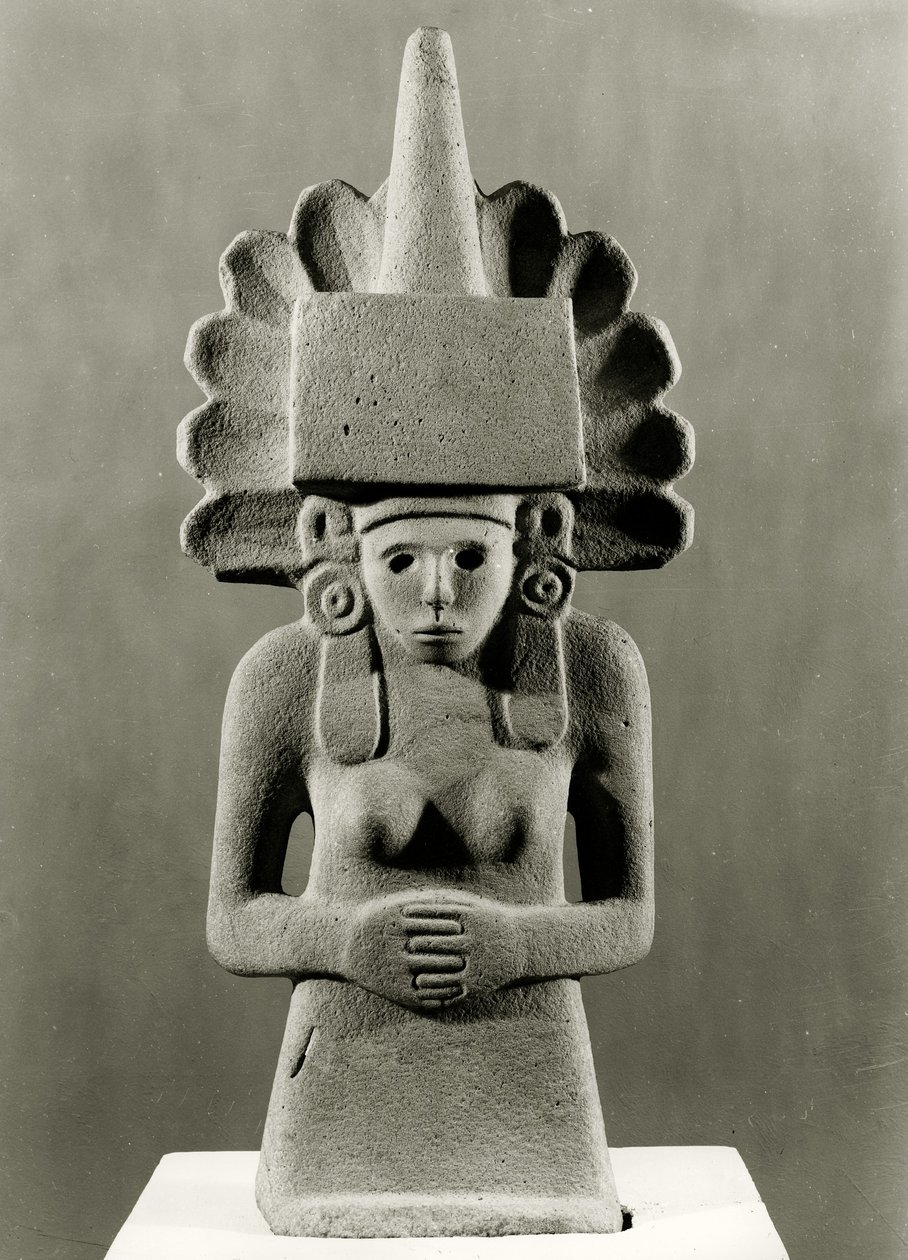 Centeocihuatl, maisgudinnen, Huastecan, ca. 1000-1250 (kalkstein) av Pre Columbian
