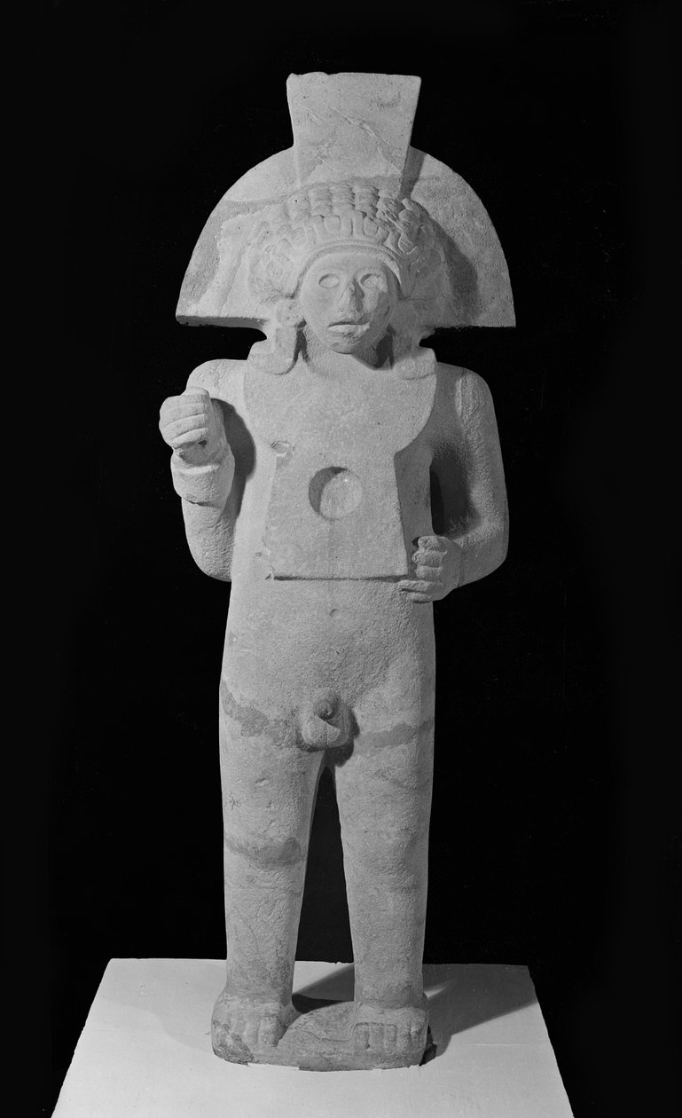 Centeotl, God of Maize, Huastecan, ca. 1000-1250 (kalkstein) av Pre Columbian