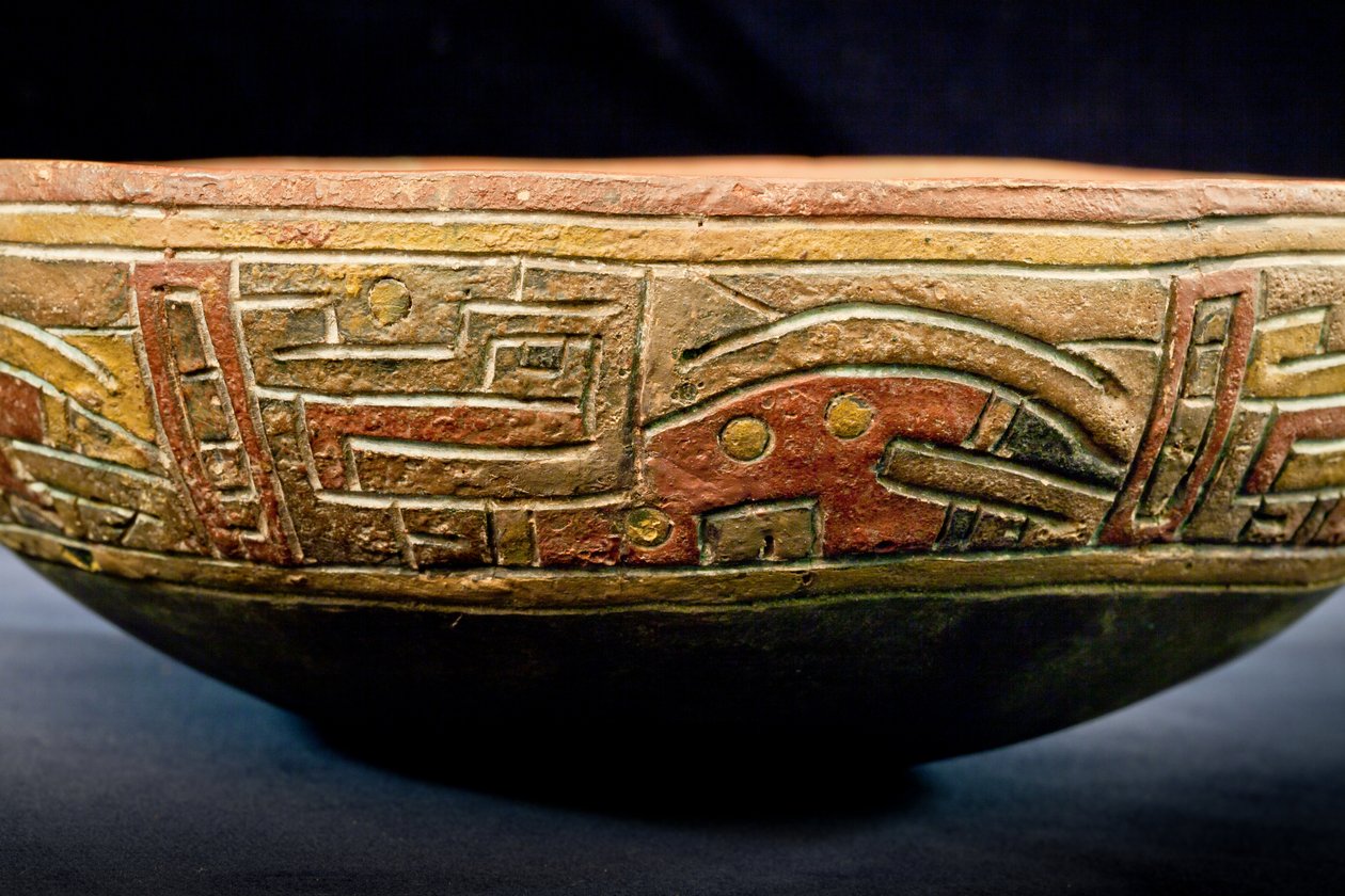 Kopp-/Paracaskultur (terrakotta) av Precolombian Precolombian