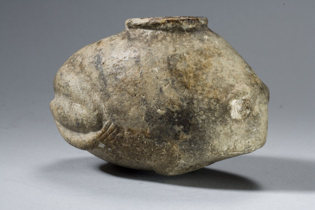 Froskekar (stein med spor av innlegg) av Predynastic Period Egyptian