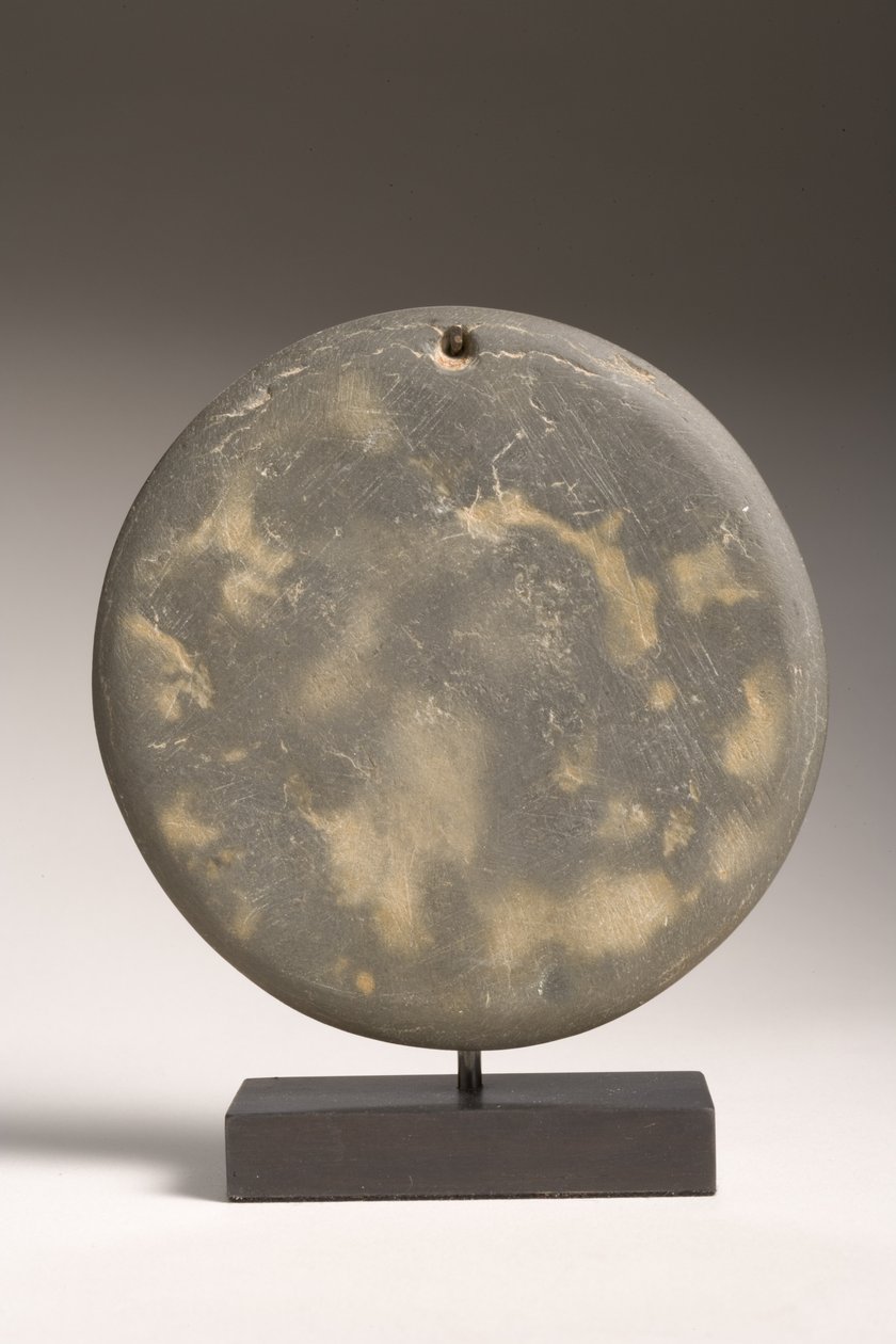 Palett i form av solen, Naqada II-III, ca. 3600-3000 f.Kr. (grønn skifer) av Predynastic Period Egyptian