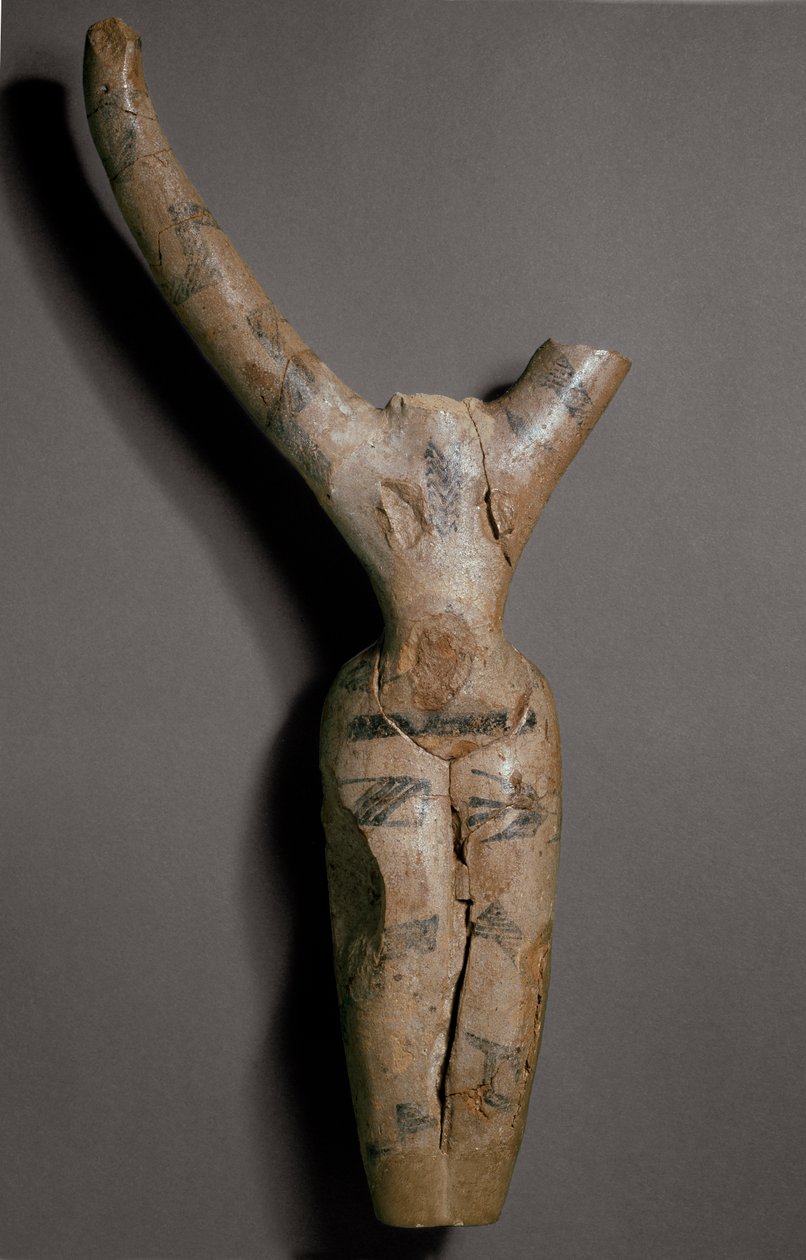 Tatoveret figur (keramikk) av Predynastic Period Egyptian