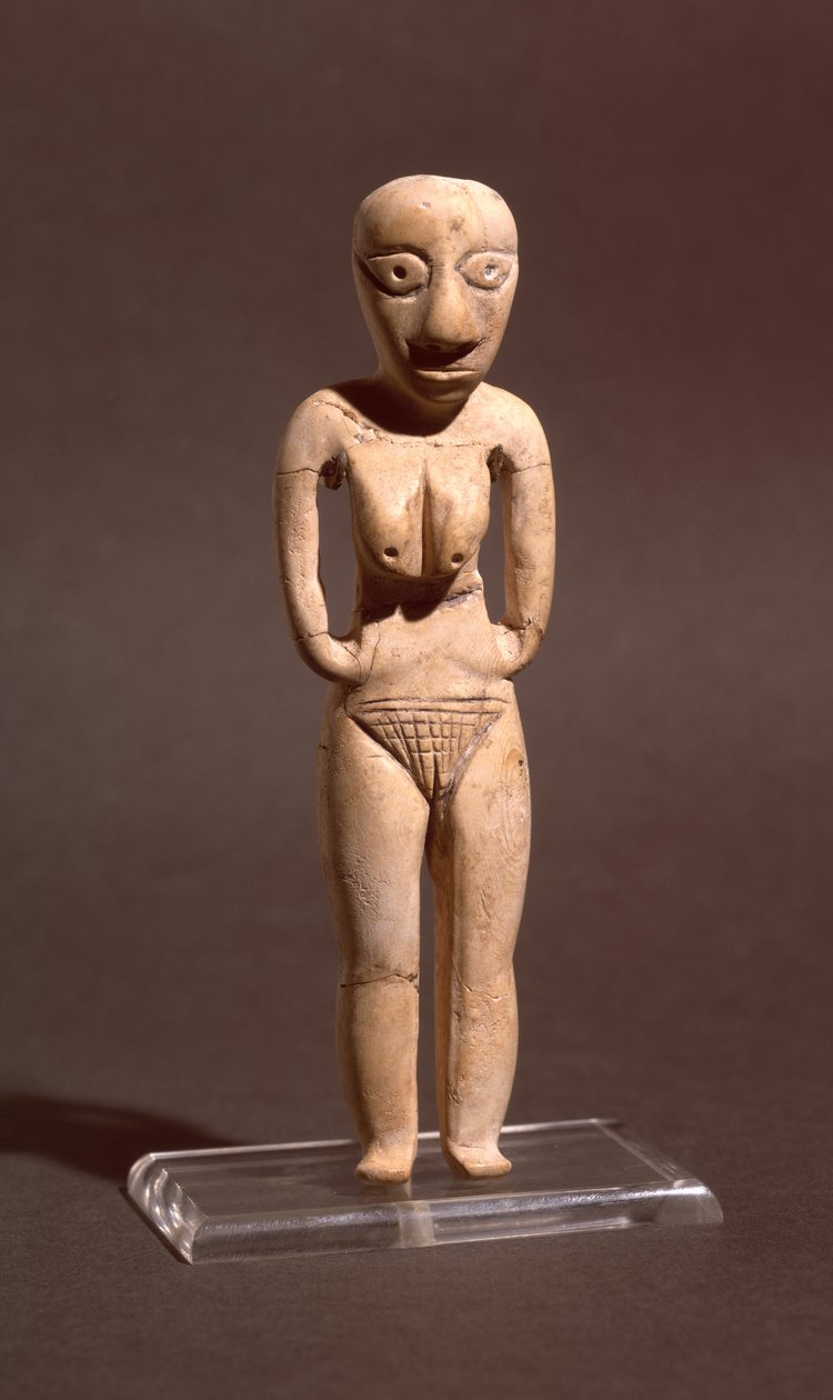 Figur av en naken kvinne, fra badarisk eller tidlig neolittisk periode, ca. 4000 f.Kr. av Predynastic Period Egyptian