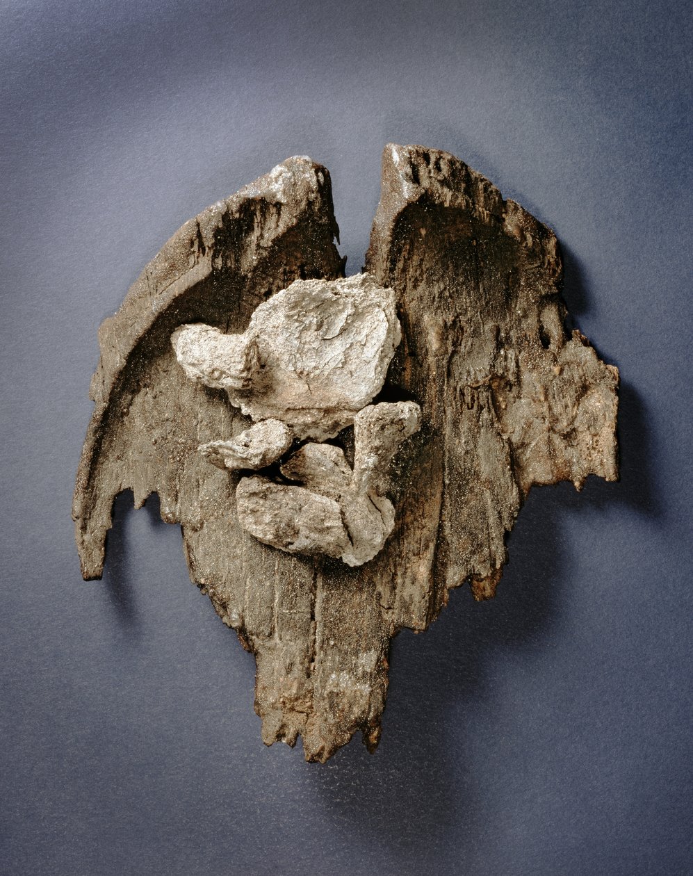 Fragment av en forhistorisk rett med rester av en kjøttledd, Tomb G73, Jericho, (tre) av Prehistoric