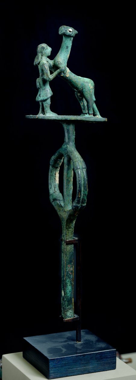 Rein guide fra en vogn, fra Bogazkoy, Tyrkia, 4000-3000 f.Kr. (bronse) av Prehistoric