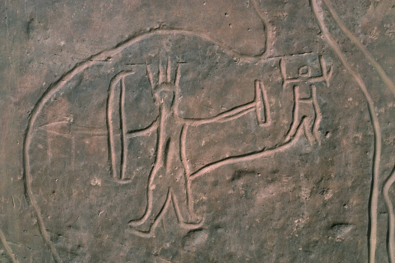 Menneskelig figur (fjellmaleri) av Prehistoric