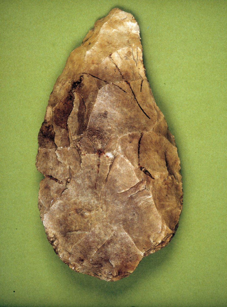 Acheulean poleringsmaskin (midtpaleolitisk) Museo archeologico de Milan av Prehistoric Prehistoric