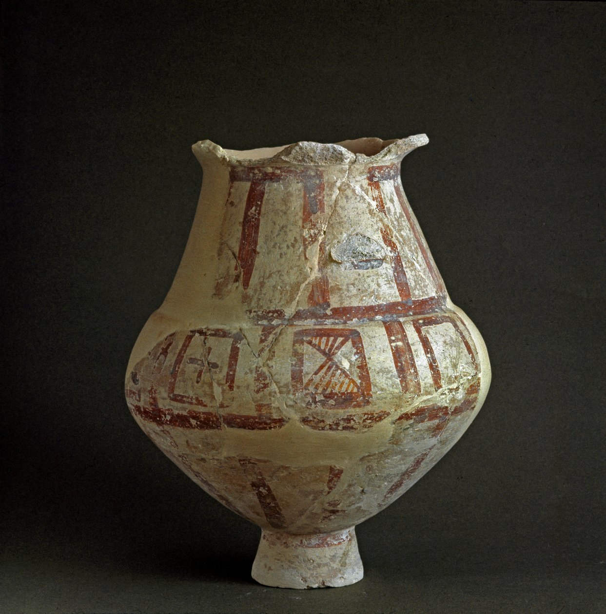 Etruskisk sivilisasjon: terrakottavase fra nekropolisen Mattonara (Civitavecchia), Lazio. 7.-6. århundre f.Kr. Roma, Luigi Pigorini nasjonalmuseum for forhistorisk etnografi av Prehistoric Prehistoric