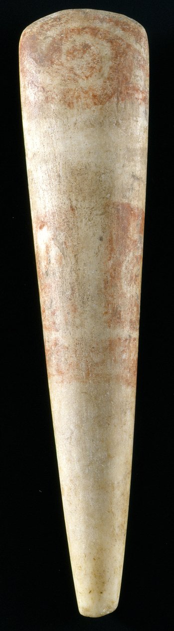 Hodet for en akrolittfigur, fra Thessalia, siste neolitiske periode (ca. 4500-3200 f.Kr.) (marmor) av Prehistoric Prehistoric